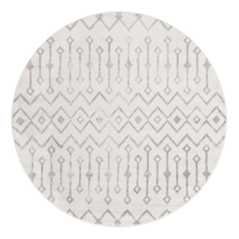 Junius Geometric Indoor Rug, Round 5'3"