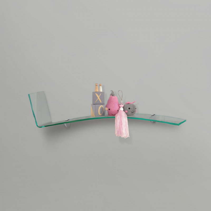 Gila Glass Floating Shelf with Adjustable Shelves