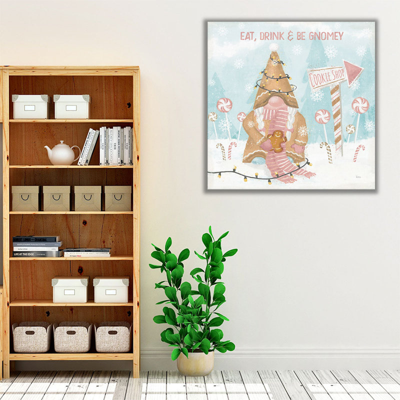 «Gnome Sweet Gnome III Blush», reproduction d'art sur toile, H 30 po x l 30 po