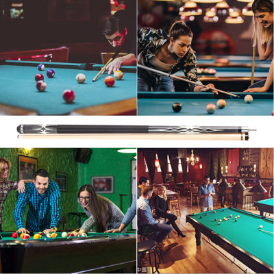 GSE Set of 6 Canadian Maple Hardwood Billiard Pool Cue Sticks for Men/Women, House or Commercial/Bar Use