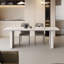 Table de salle à manger rectangulaire en pierre frittée beige clair-953042468