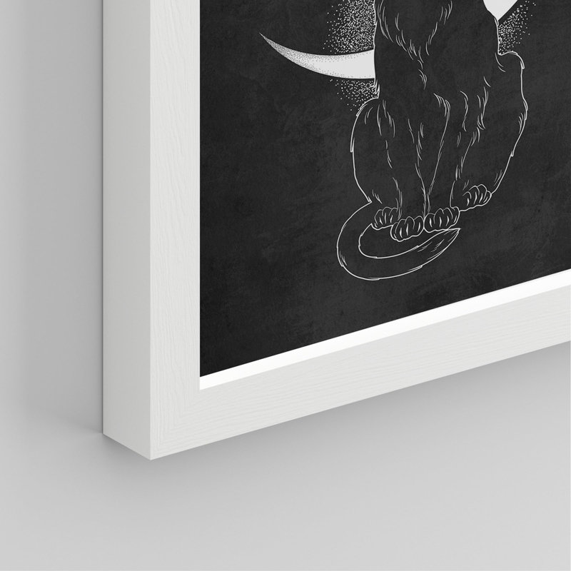 «Halloween with Hat Skeleton Cat Pumpkin», impression sur papier 4 pièces, Blanc, H 16 po x l 12 po
