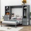 Grand lit escamotable mural avec tablettes-1786317012