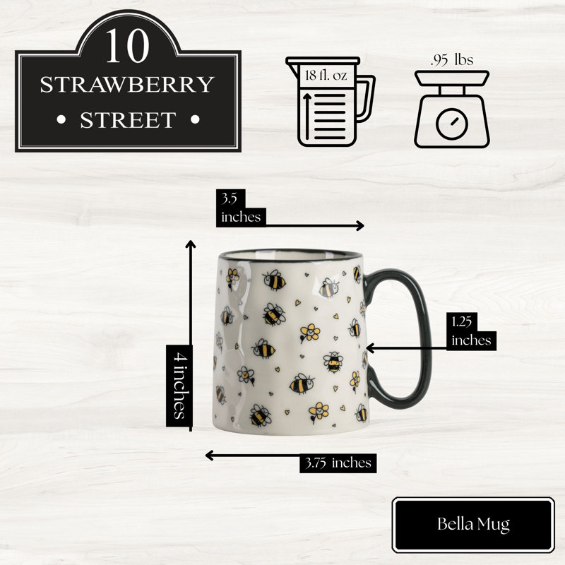 Grande tasse 10 abeilles Bella Street Strawberry