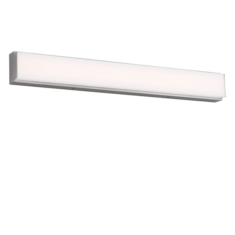 Meuble-lavabo à DEL, H 3 po x l 24 po x P 1,87 po, Nickel brossé