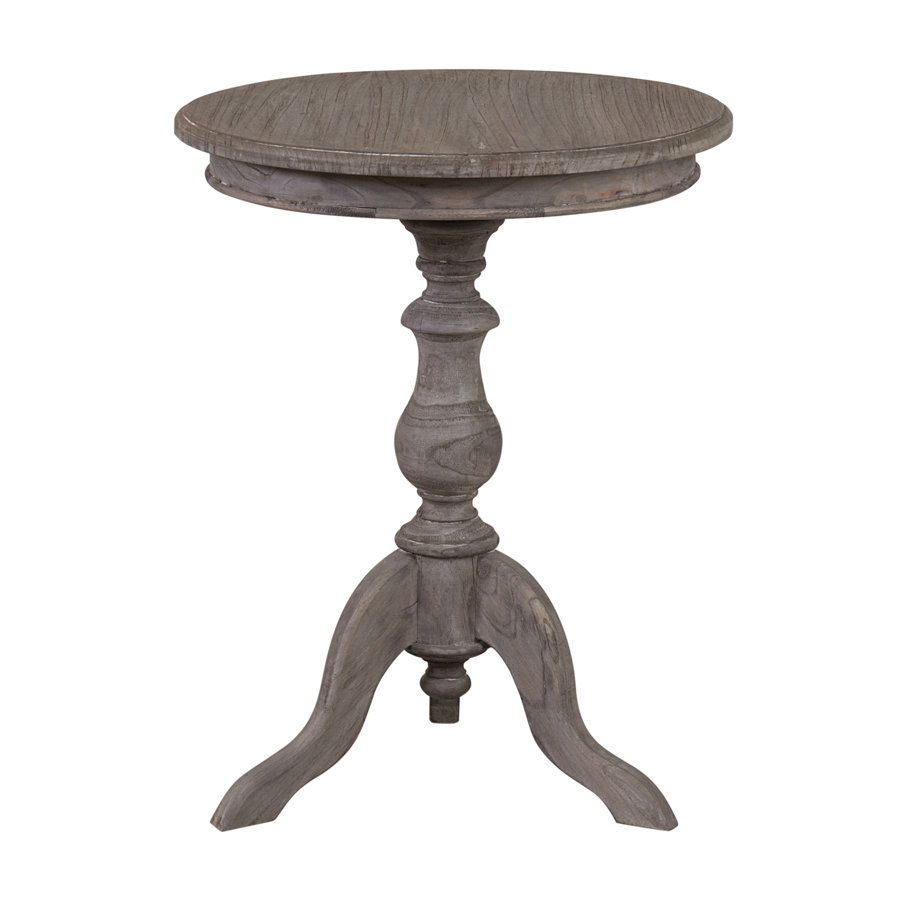 Corsair Solid Wood Pedestal End Table