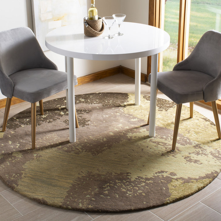Amier Hand Tufted Wool And Viscose Abstract Rug