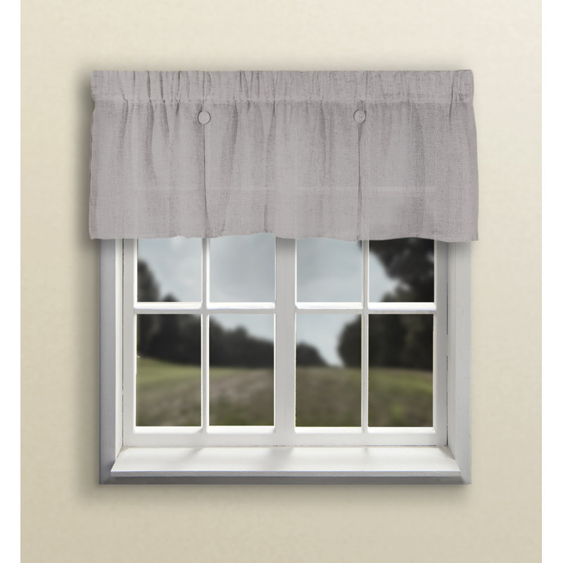 Matanah Tailored Window Valance, Gray