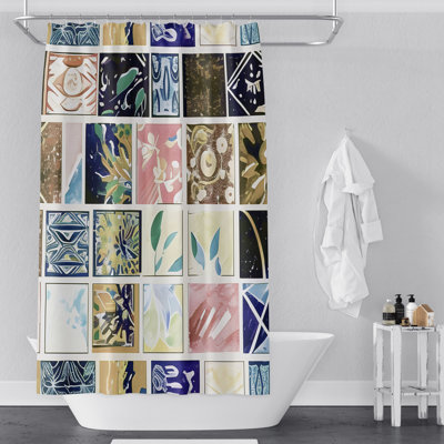 Areesha Geometric Shower Curtain