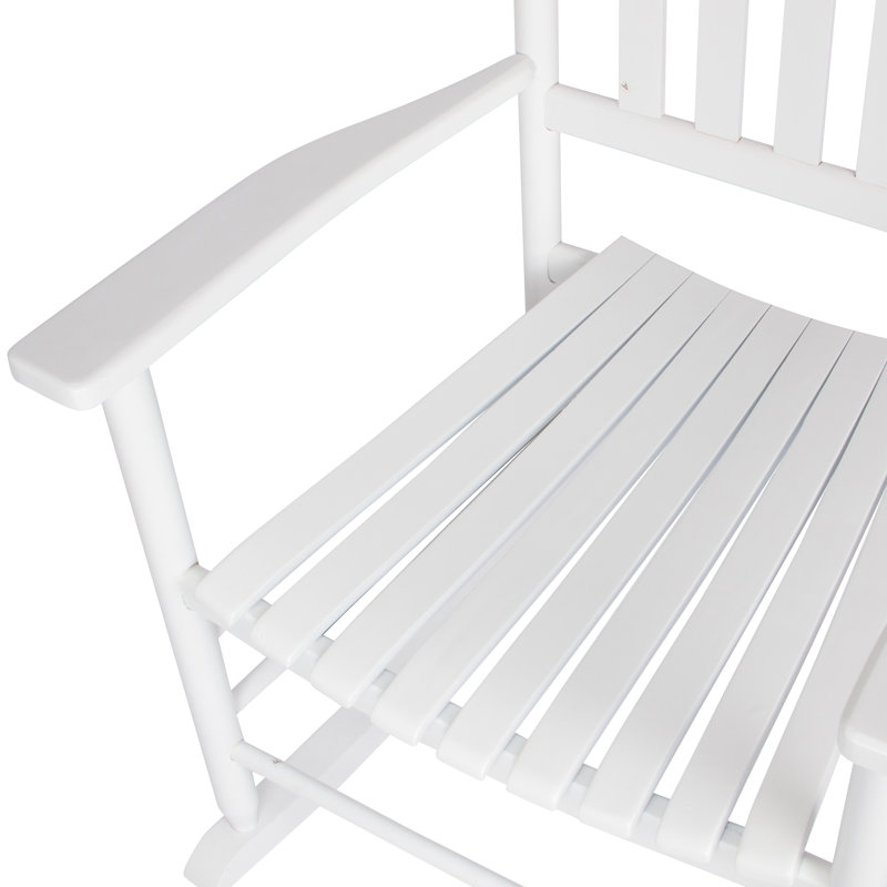 Chaise en bois massif Aleyssa, Blanc