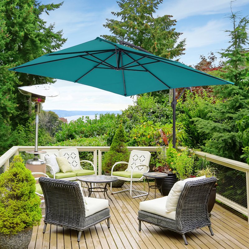 Parasol en porte-à-faux 98,4 po Avalynn, Bleu