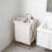 Foldable Laundry Hamper With Stand For Dorm Bathroom, Cotton Linen Fabric Collapsible Dirty Clothes Basket, Portable Storage Organizer