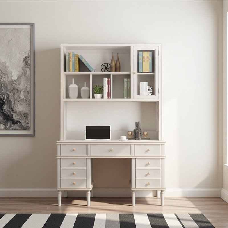 Bureau de style minimaliste, H 77,95 po x l 55,12 po x P 23,62 po