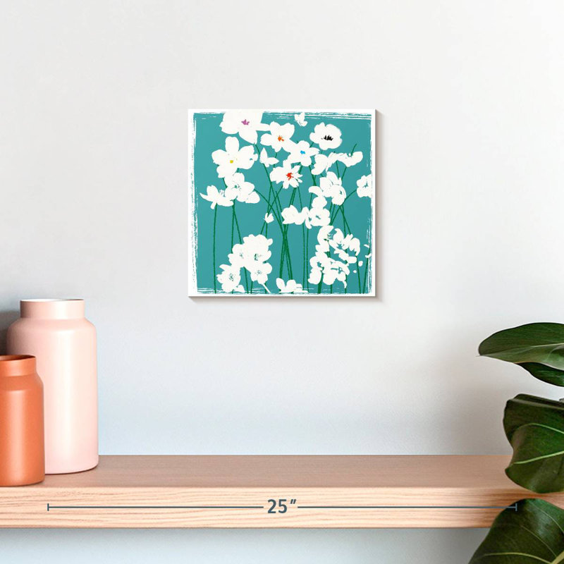 Fleurs turquoise Avery, 10" H x 10" W