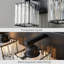 Luminaire de salle de bain moderne en cristal noir avec abat-jour en cristal K9 et base en métal, douille E26 compatible avec les ampoules DEL, halogènes et à intensité variable, installation facile pour les boîtes de jonction American Standard