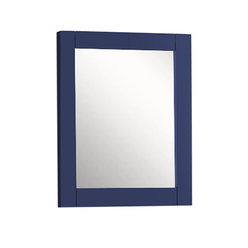 Miroir de salle de bain Olliyah, Bleu, 28 po x 30 po