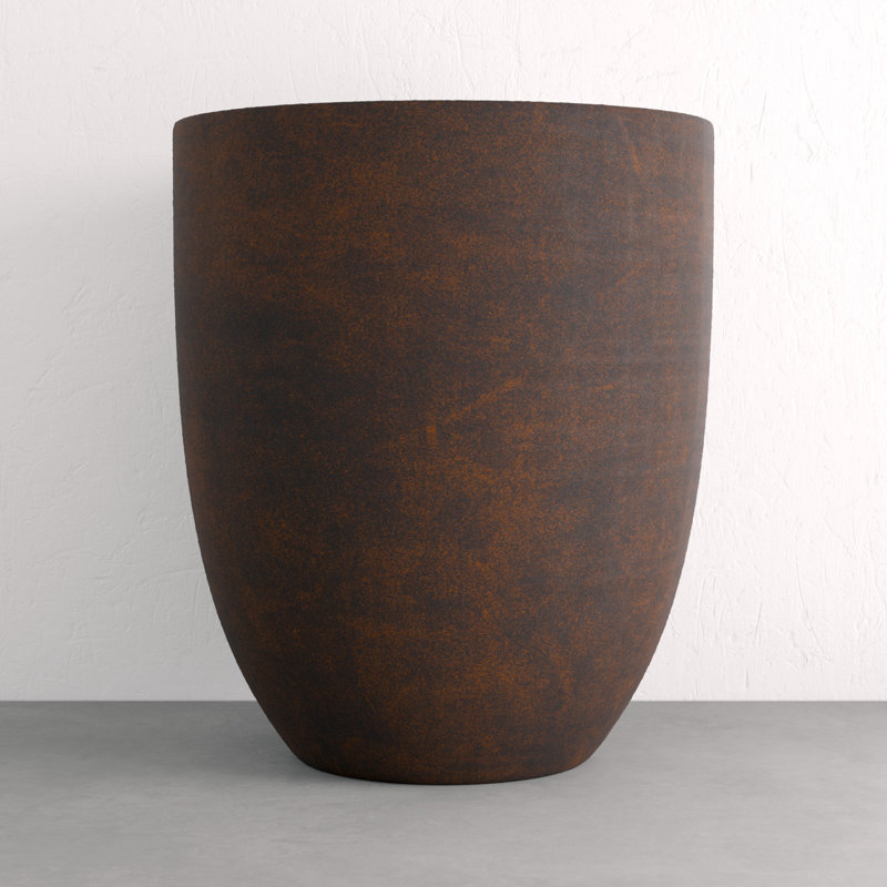 Jardinière en fibre de verre Kliebert, H 13 po x l 11 po x P 11 po, Rouille clair