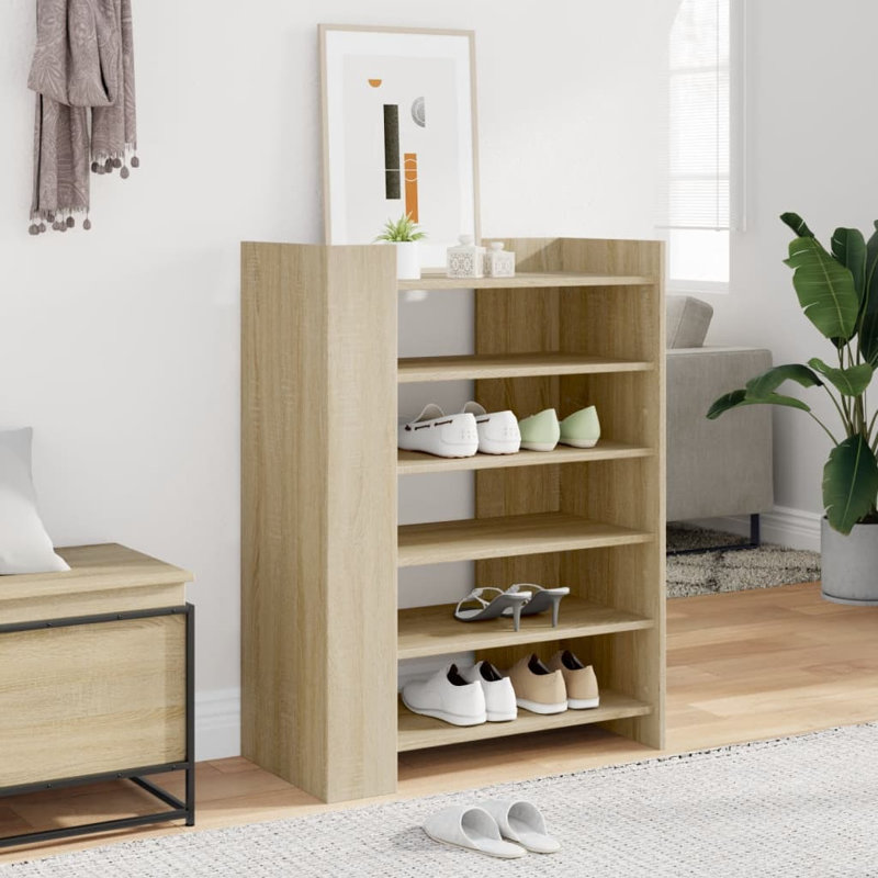 Shoe Cabinet 74.5X37.5X100 Cm Engineered Wood, Sonoma Oak