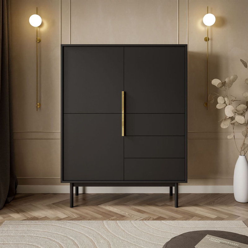 104cm Sideboard, Black