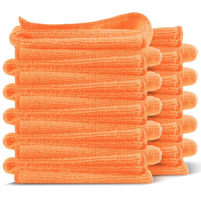 Microfiber Cleaning Cloths, Orange