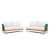 Beige Cushion/Green Rope Teak Finish selected