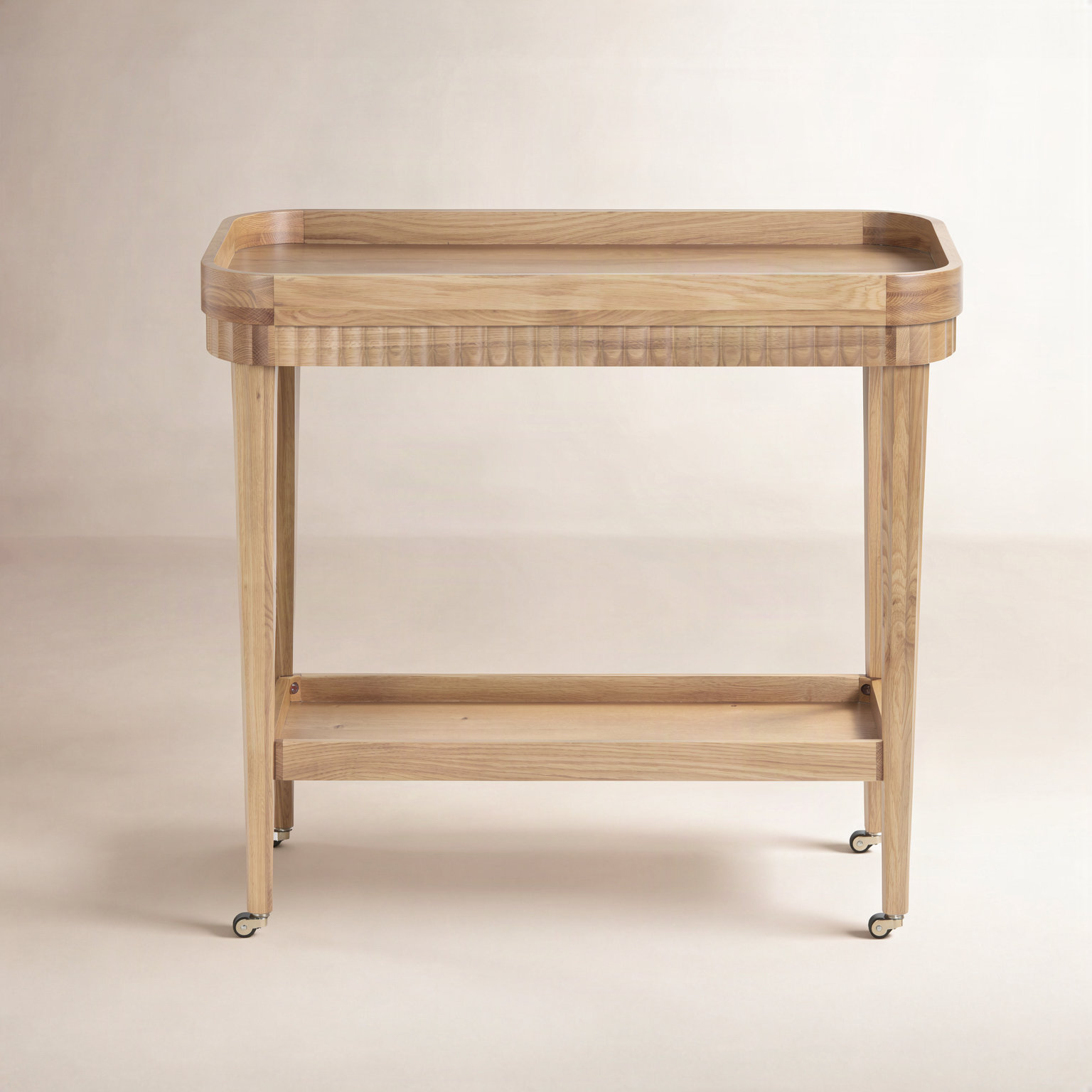 Oak Bar Cart, Natural