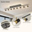 8-Lights Modern Black Gold LED Track Lighting With Adjustable Spot Heads-135544938-135544939
