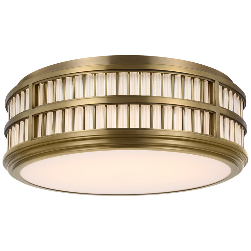 Ralph Lauren Perren Flush Mount, Natural Brass, 6.25" H x 18" W x 18" D