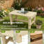 Banc d'extérieur semi-circulaire rond, banc de jardin en bois