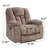  41.34''Wide Modern Microfiber Heated Massage Manual Recliner With Hidden Cup Holders-107672583