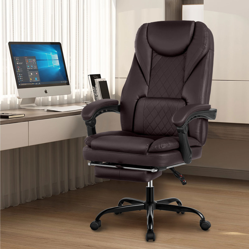 Azteca Ergonomic Executive Chair with Footrest, Espresso