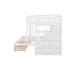 Lit superposé double au-dessus de simple et simple, lit superposé triple en bois avec tiroirs et garde-corps (blanc)-2105316963