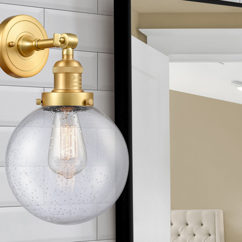 Clementina Dimmable Bath Sconce, Seedy, Satin Gold, Bulb Not Included