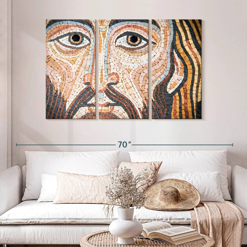Leisha, Jésus-Christ, mosaïque, H 32 po x l 50 po
