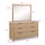 Modern Aesthetic Ample Storage Space Six Drawers 1Pc Dresser Engineered Stone Top Fully Extension Glide Brass-Accented Hardware