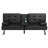 Futon Sofa Bed Convertible Folding Faux Leather Couch with 2 Cup Holders-637097281
