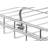 TRINITY 2-Tier Chrome Wire Steel Can Organizer w/ Adjustable Dividers