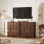Buffet Farmhouse de 33,5 pouces de largeur, armoire à café avec 4 tiroirs, 2 portes d'armoire et poignées élégantes en or-1045572337