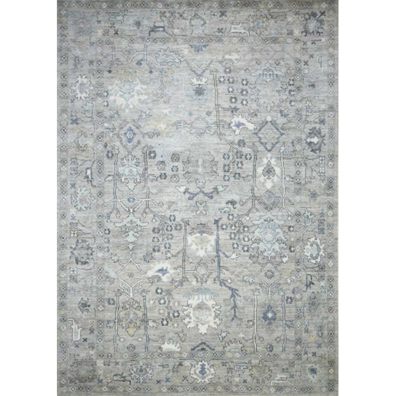 Oushak Collection, Transitional One-of-a-Kind Rectangle 6'4" X 8'11" Hand Knotted Area Rug
