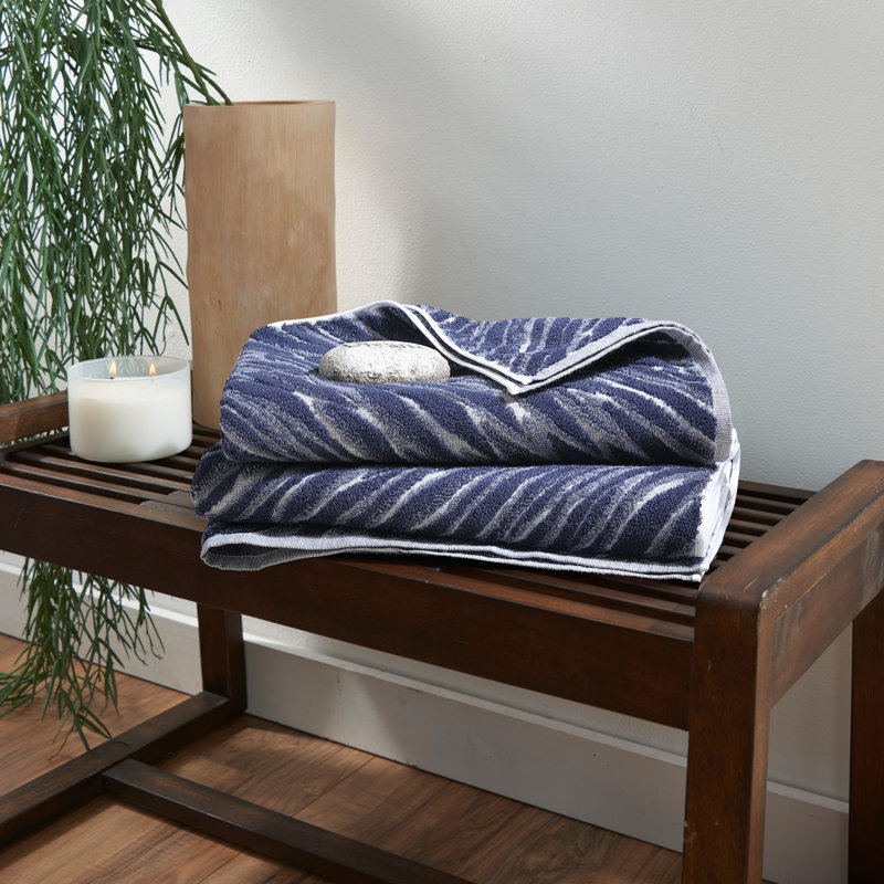Shibori Towel Indigo, Bath Towel