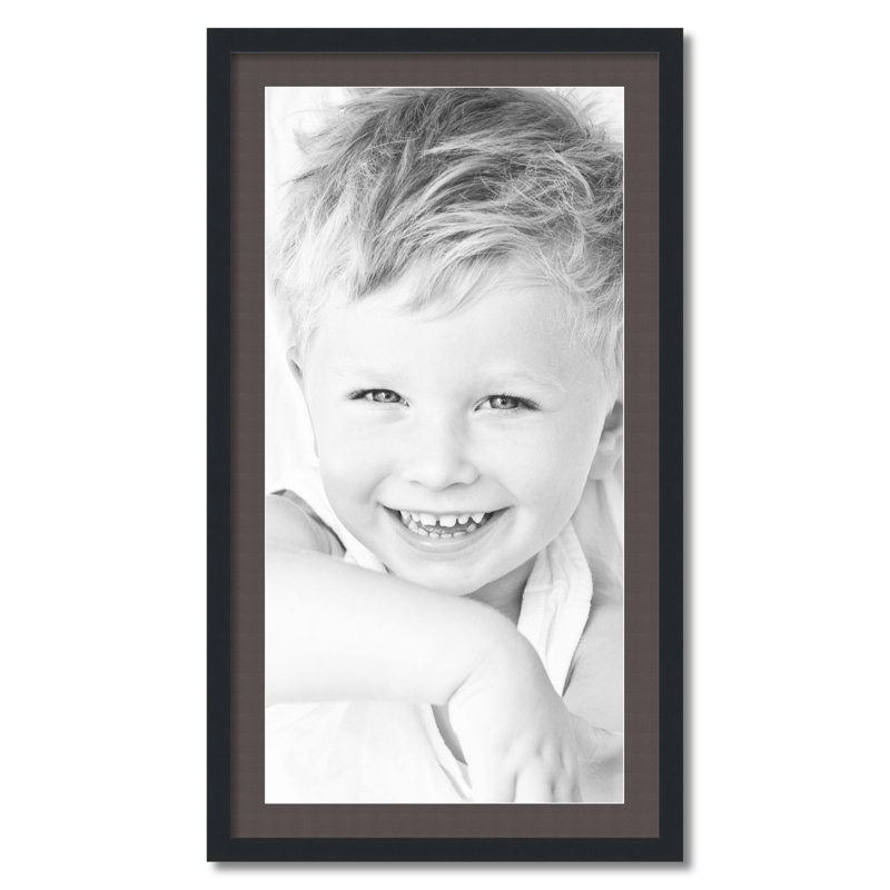 Cadre pour photo simple 18 po x 36 po en bois mat, Châtaignier