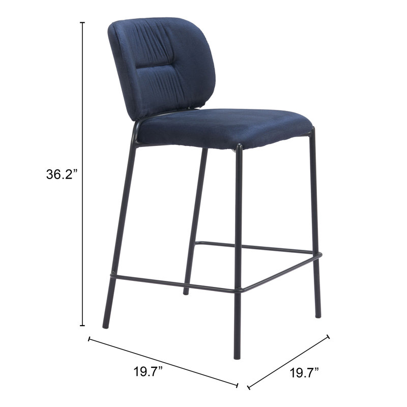 Tabouret de comptoir Kayston (ensemble de 2), Marine