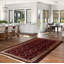 Tapis décoratif en laine noué à la main de conception unique noué à la main new age rizbaft rouge foncé/beige 3 pi 2 po x 5 pi 2 po
