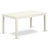 6 Piece Dining Room Table Set Contains a Rectangle Kitchen Table and 4 Baby Blue Linen Fabric Parson Chairs with a Bench, Linen White-1168687609-1168687606
