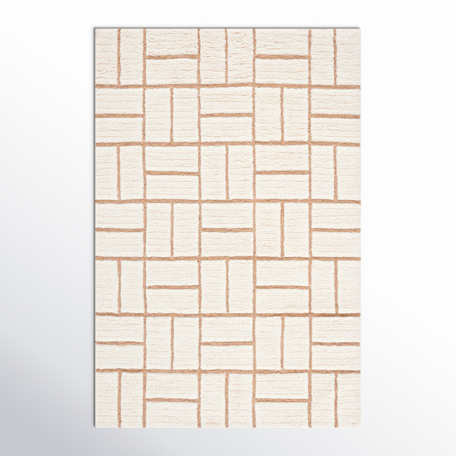 Volla Hand-Woven Striped Wool Rug, Rectangle 6' x 9'