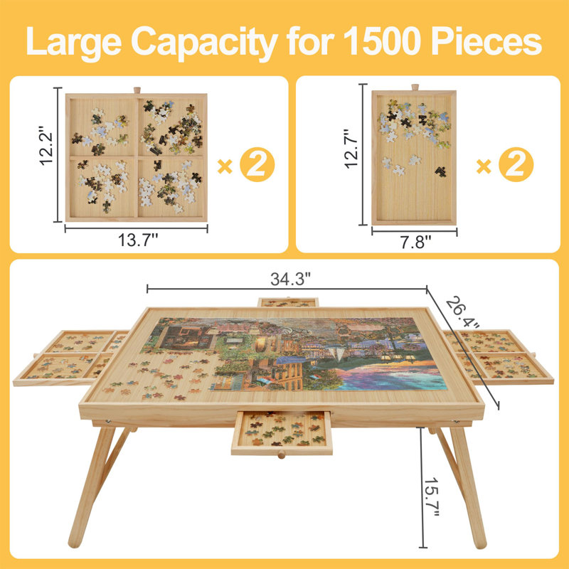 Table de casse-tête en bois 1500 pi