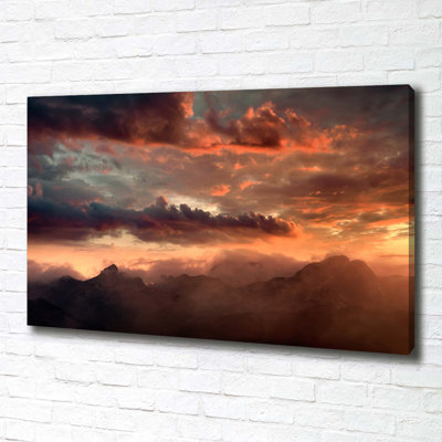 Sunset Mountains - Wrapped Canvas Print