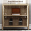 Bibliothèque en rotin d'inspiration bohémienne avec armoire de rangement et tablettes réglables-102716424-122534208
