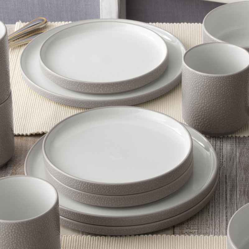 Noritake Colortex Stone Stax Dinner Plates, 9-3/4", Taupe