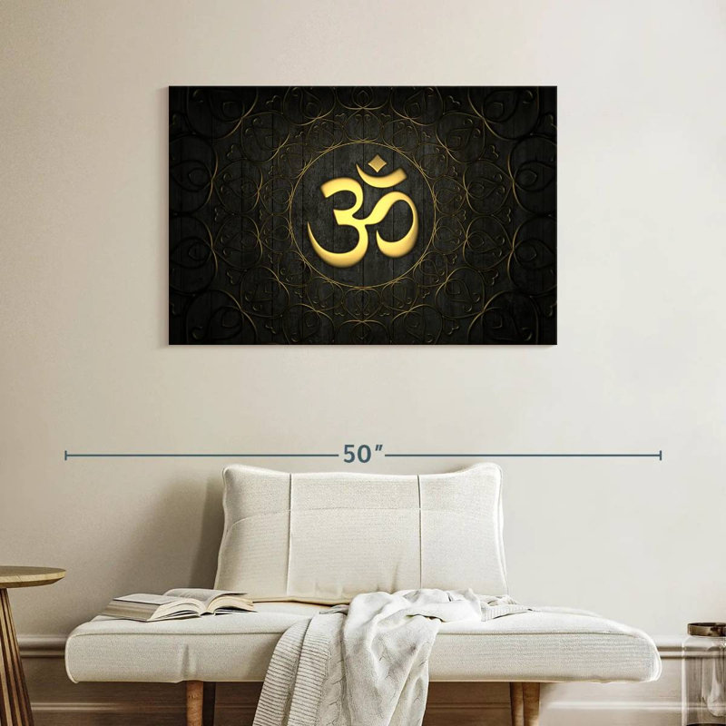  «Golden Om Symbole, H 26 po x l 39 po
